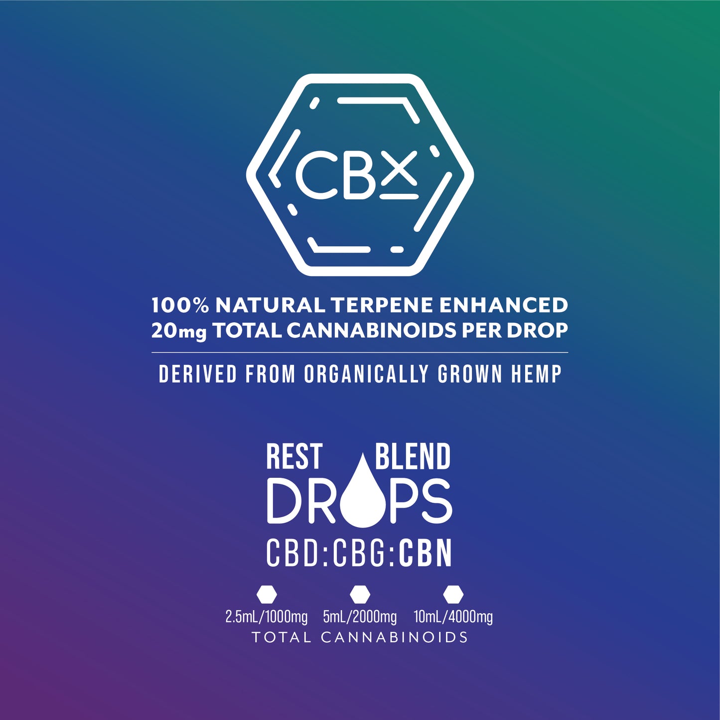 CBxDROPS REST CBD:CBG:CBN