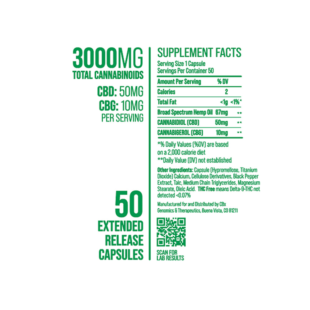 reGEN EXTENDED RELEASE CBD:CBG CAPSULES