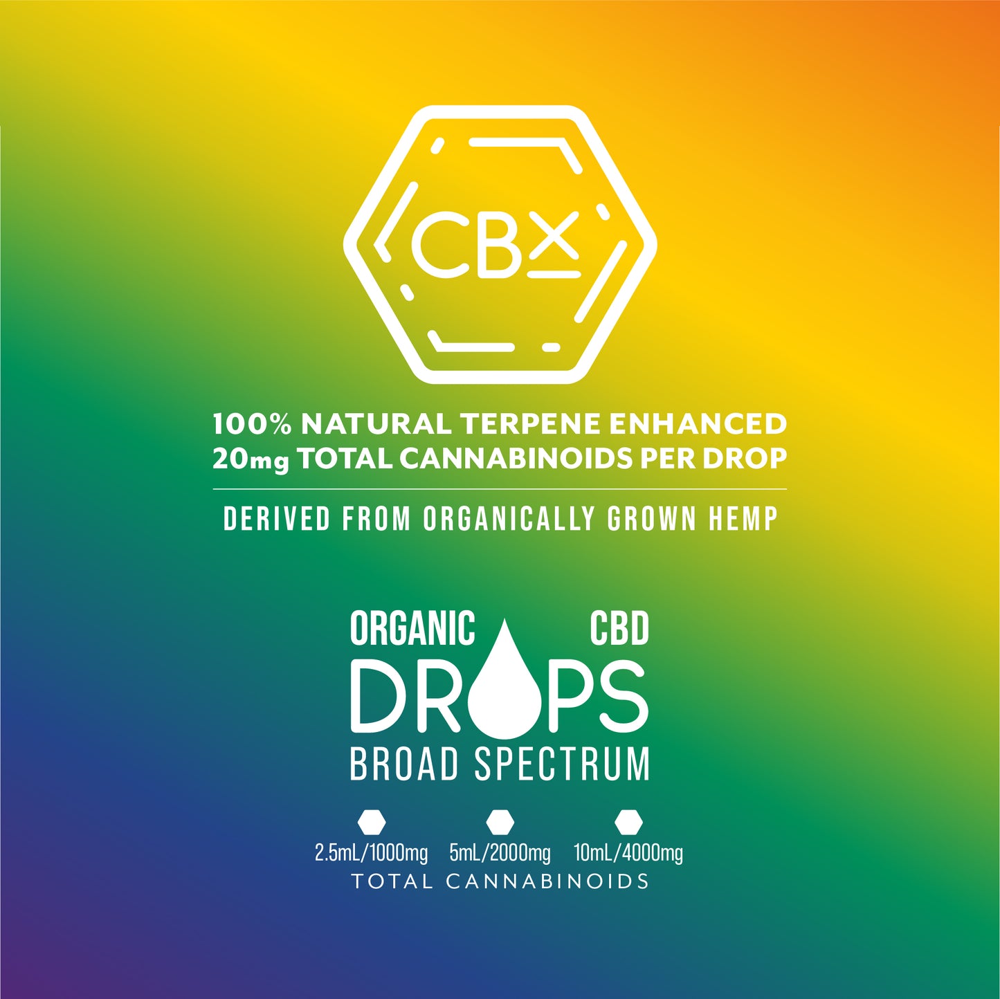 CBxDROPS ORGANIC BROAD SPECTRUM CBD